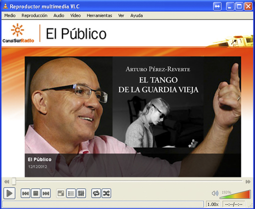 Entrevista en el programa "El Público" de Canal Sur Radio el 12.12.12 con Jesús Vigorra