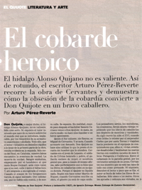 "El cobarde heroico" publicado en El Pais Semanal el 19 de diciembre de 2004.