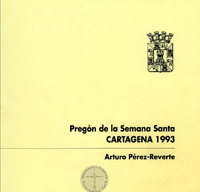 "Pregn de la Semana Santa Cartagena 1993", pronunciado el Viernes de Dolores, 2 de Abril de 1993, festividad de la Patrona de la Ciudad, en el saln de Plenos del Palacio Municipal.