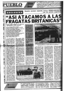 "As atacamos a las fragatas britnicas" - PUEBLO - 27 de Mayo de 1982