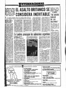 "El asalto britnico se considera inevitable" - PUEBLO - 13 de Mayo de 1982