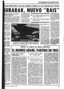 "El mundo árabe, partido en tres" - PUEBLO - 14 de Octubre de 1981