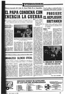 "El Papa condena con energía la guerra" - PUEBLO - 12 de Junio de 1982