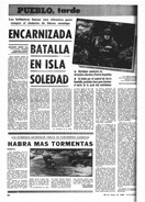 "Encarnizada batalla en Isla Soledad" - PUEBLO - 28 de mayo de 1982.