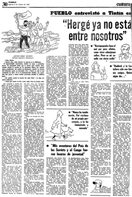 "Hergé ya no está entre nosotros" - PUEBLO - martes, 8 de marzo de 1983