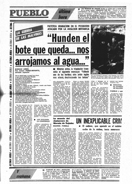 "Hunden el bote que queda ... nos arrojamos al agua" - PUEBLO - 10 de Mayo de 1982