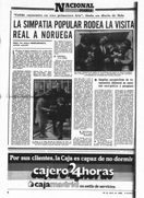 "La simpatía popular rodea la visita Real a Noruega" - PUEBLO - 16 de Abril de 1982