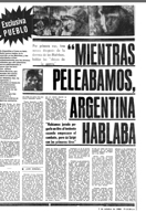 "Mientras pelebamos, Argentina hablaba de ftbol"  - PUEBLO - 7 de Octubre de 1982