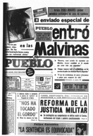 "Prez-Reverte, en la zona de guerra" - PUEBLO - 5 de Junio de 1982