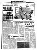 "Prosigue el avance británico" - PUEBLO - 28 de Mayo de 1982