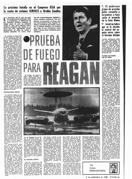 "Prueba de fuego para Reagan" - PUEBLO - 3 de Septiembre de 1981