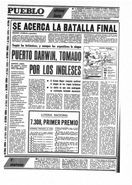 "Puerto Darwin tomado por los ingleses" - PUEBLO - 30 de Mayo de 1982